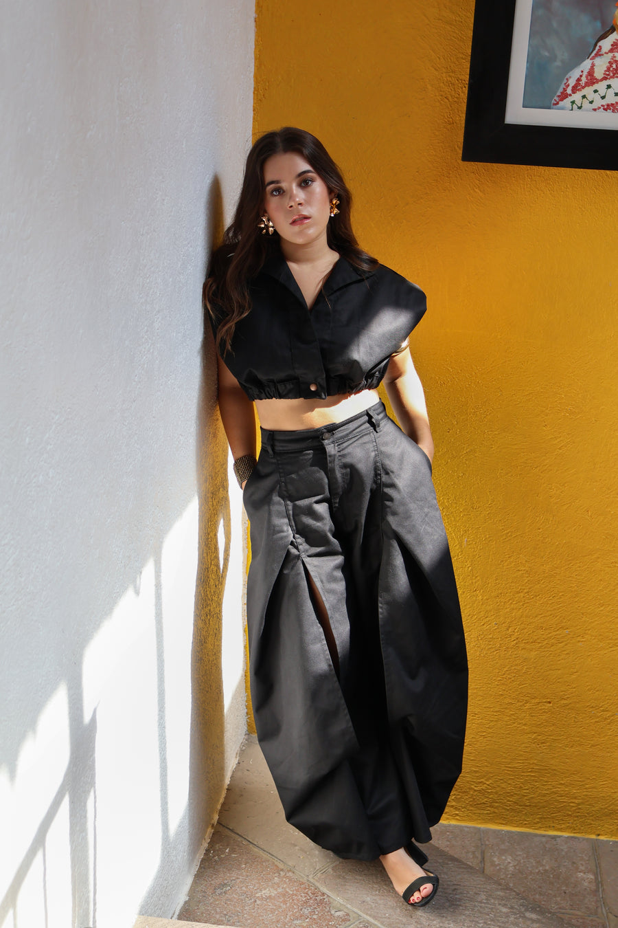 Pantalón Abierto  Gabardina