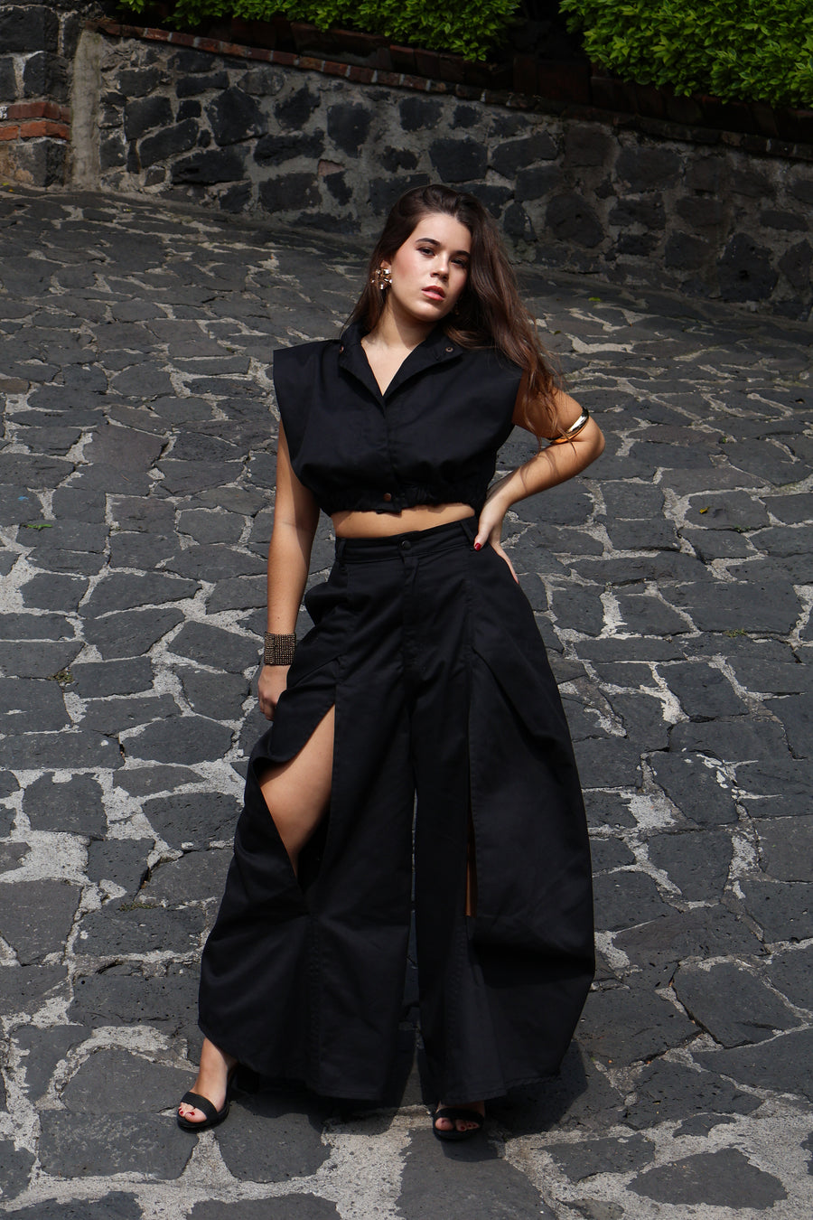 Pantalón Abierto  Gabardina